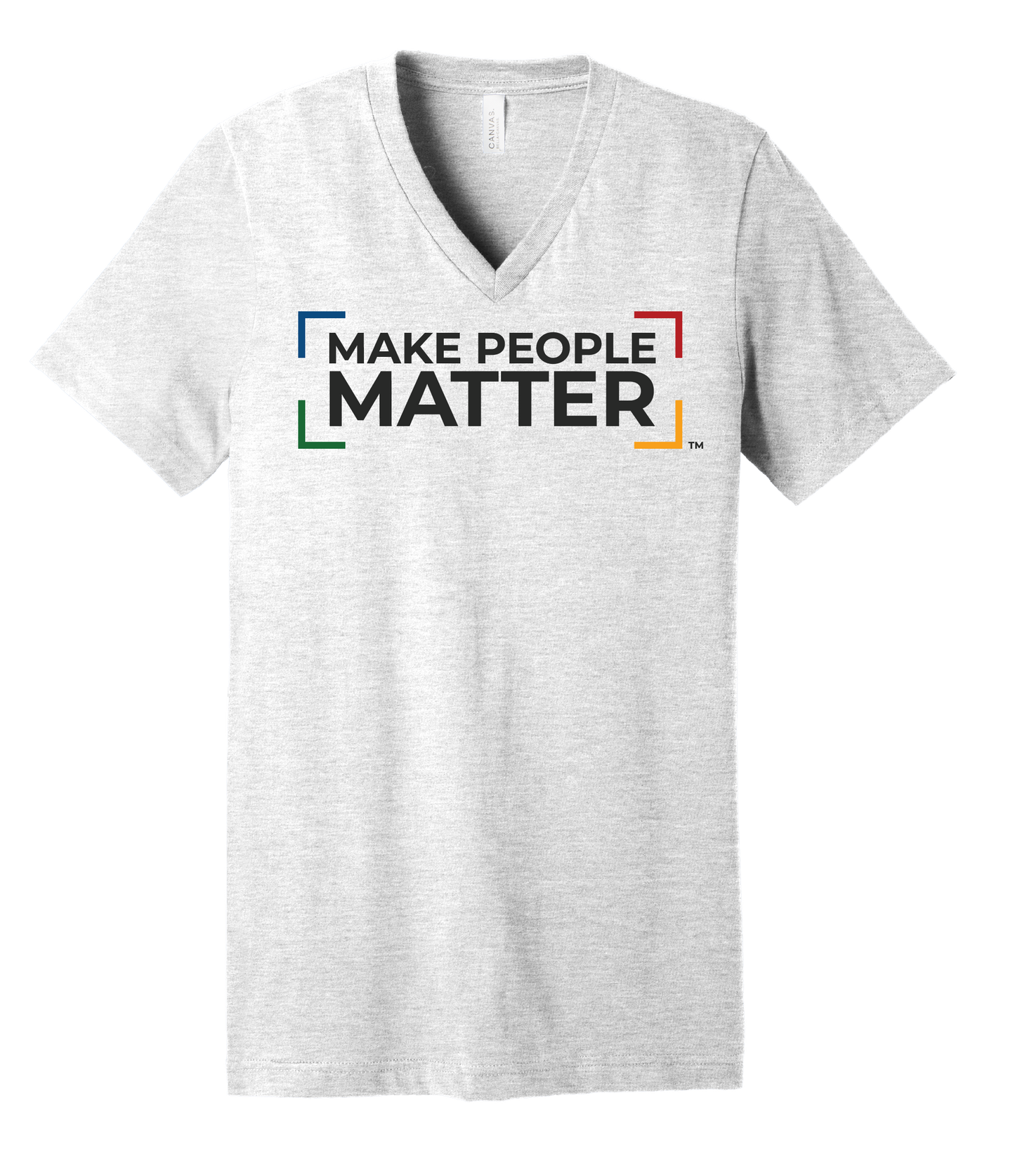 Unisex Short Sleeve V-Neck Tee - Make People Matter