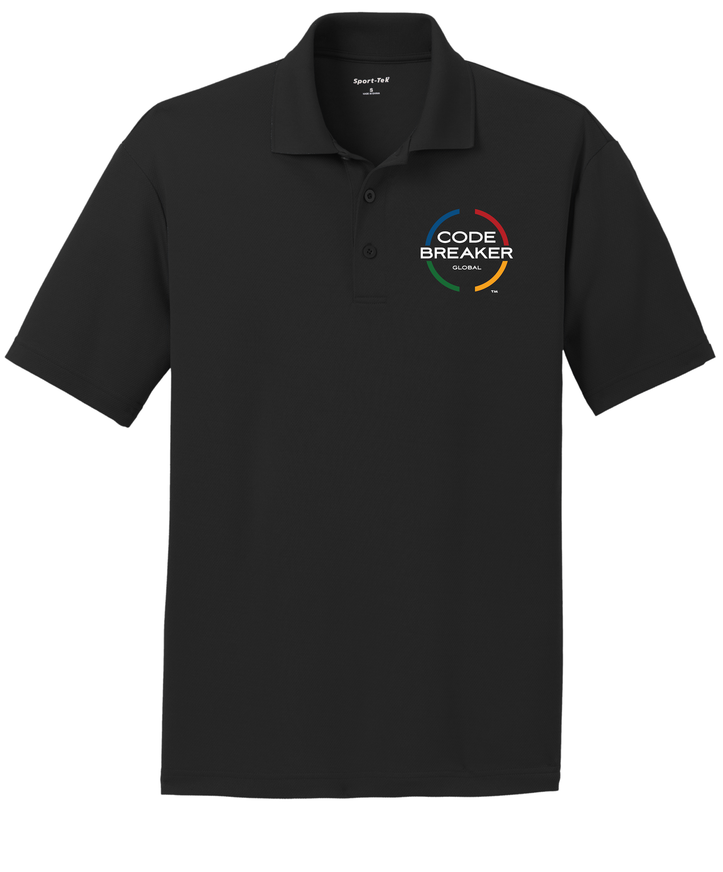 Black Codebreaker Global Unisex Polo