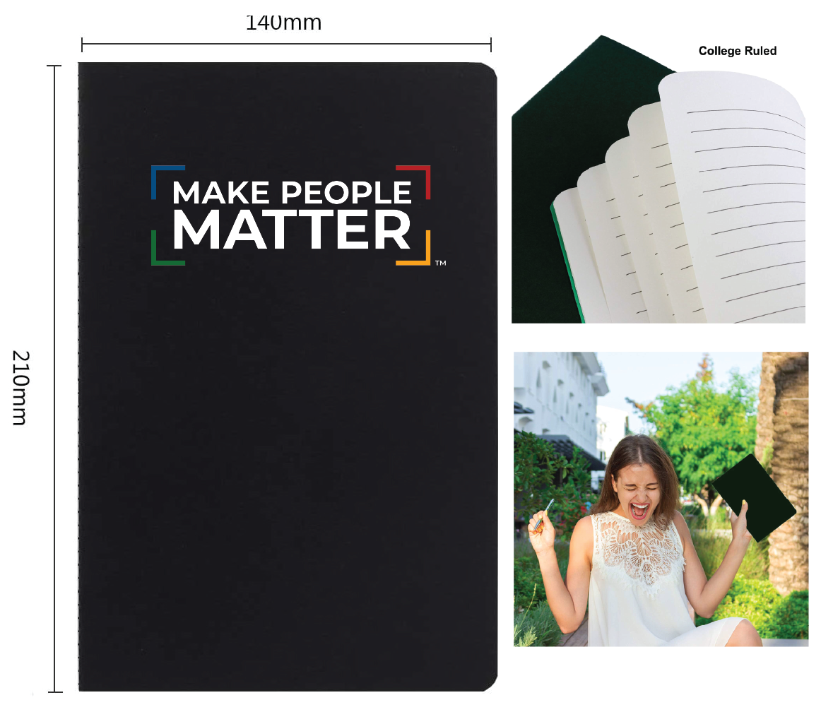 60-Page Make People Matter Ruled Journal