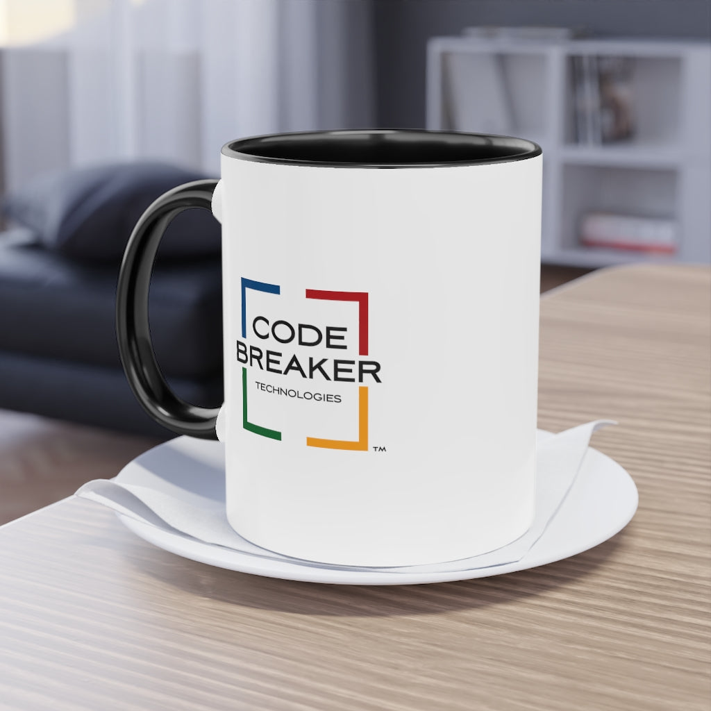 Two-Tone Coffee Mug, 11oz (Black Handle)