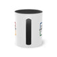 Two-Tone Coffee Mug, 11oz (Black Handle)